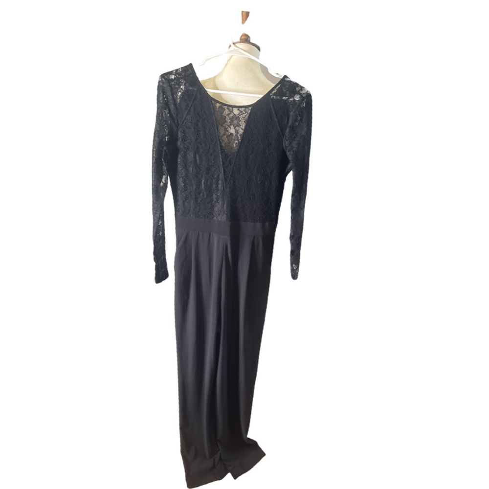 Gianni Bini Black lace top Jumpsuit Small NWT